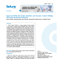 Improved HOMA-IR Insulin Sensitivity and Glycemic Control Utilizing Physiologic Insulin Resensitization