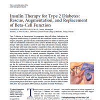 Insulin Therapy for Type 2 Diabetes: Rescue, Augmentation, and Replacement of Beta-Cell Function