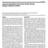 Long-term intermittent intravenous insulin therapy and type 1 diabetes mellitus