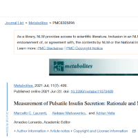 Measurement of Pulsatile Insulin Secretion: Rationale and Methodology